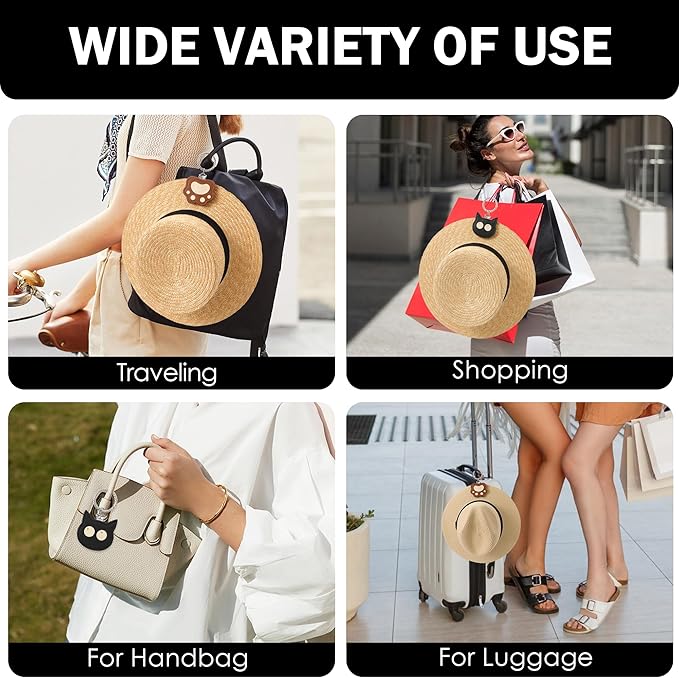Hat Clip for Travel Sun Hat Holder Hang on Bags Hands Free Hats Clip-on Luggage Women’s Outdoor Travel Accessory