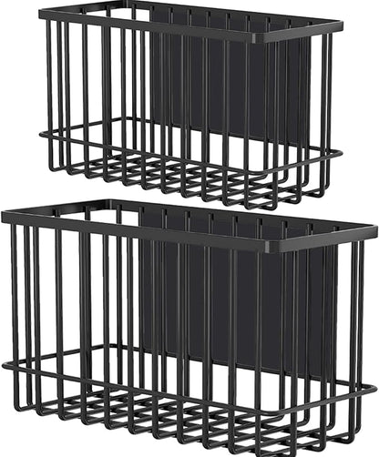 Buyyyit Laundry Room Organization & Storage Magnetic Basket Shelf Dryer Ball Lint Bin File Holder Container for Fridge & Washer