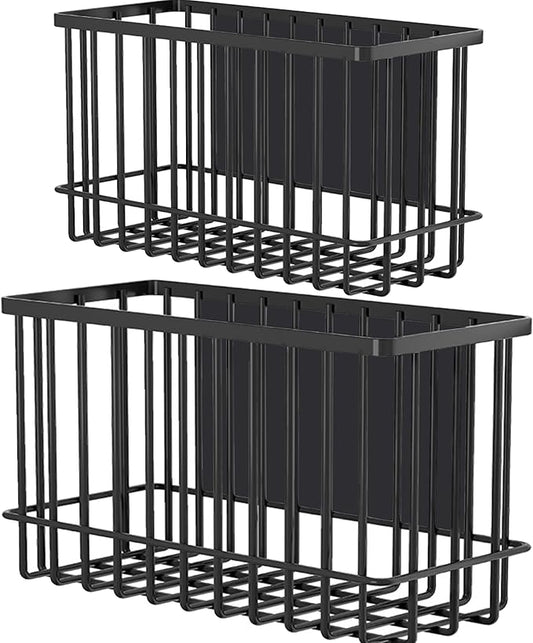 Buyyyit Laundry Room Organization & Storage Magnetic Basket Shelf Dryer Ball Lint Bin File Holder Container for Fridge & Washer