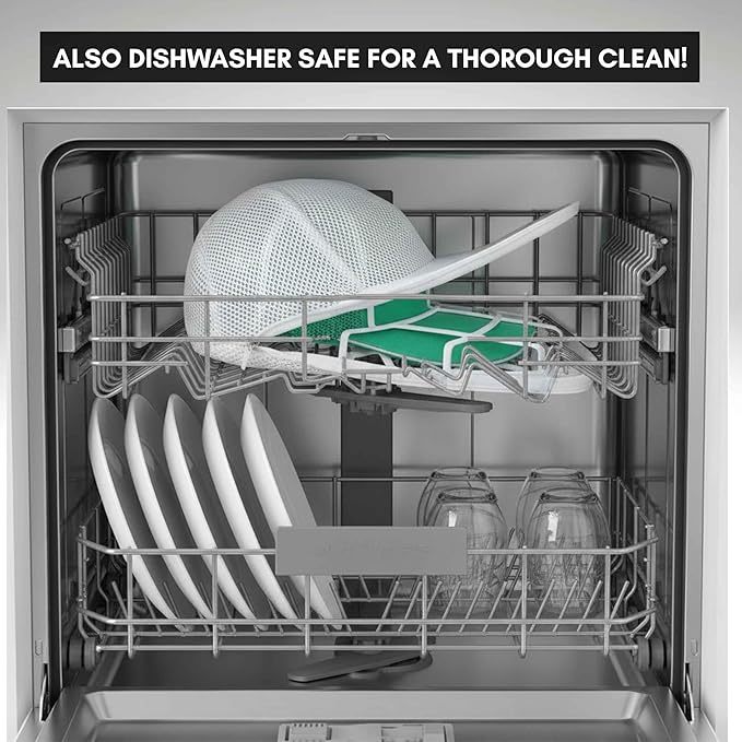 Fa&me Premium Kit: 1 Heavy-Duty Cap Washer with Protective Mesh for Washing Machine + 2 Wall Mount Hat Organizer Racks - Cap Storage and Cleaning (Black)