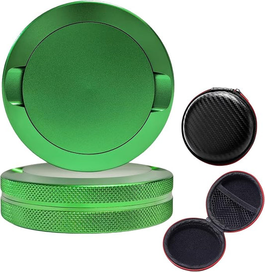 3.5 Upgraded Pouches Can Holder Pouch Container Metal Pouch Tin Portable Exquisite Zipper Case (GREEN)