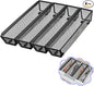 4PCS Drawer Organizer for Kitchen,Utensil Mesh Drawer Organizer with Interlocking Arm for Cosmetic,Flatware,Pen (12 * 3 * 2 Inches,Black)