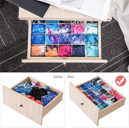 40Pcs Drawer Dividers, Adjustable Drawer Organizer for Socks, Underwear, Makeup, Can Help Tidy Kitchen, Bedroom, Dresser White