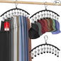 3 Pack Hat Hangers for Closet Display, Metal Hat Organizer for Baseball Caps with 30 Clips, Hats Rack Holder for Closet, Hats Storage for Baseball Caps Beanie Accessories Men Women, Black