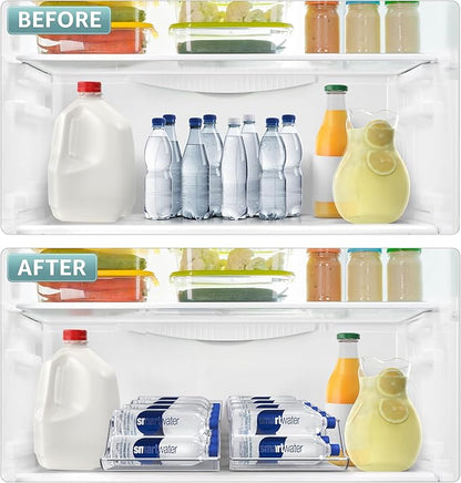 Sorbus 2-Pack Water Bottle & Can Organizer – Drink Holder for Refrigerator, Pantry, Kitchen Storage & Organization