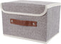 Large Storage Bin with Lid Storage Boxes,Collapsible Linen Storage Basket Container with Lid Storage Cube for Organizing Closets(Grey)