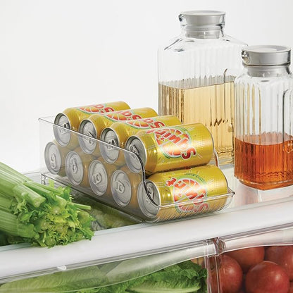 iDesign Soda Can Dispenser for Refrigerator or Pantry - Set of 6 - Clear - Made in USA