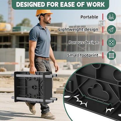 Wire Spool Rack, Multi Purpose Wire Dispenser Cable management rack for organizing cables, 34" diameter‌ 17" tall 15.87" wide 330 pound weight capacity (Black, 1 Pair)
