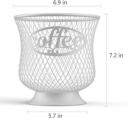 ITHSKUILL Coffee Pod Holder, Sturdy K Cup Organizer, Large Capacity K Cup Storage for Keuring Espresso Capsule Coffee Creamer, Easy to Refill and Organize for Cafe Bar, Coffee Bar Decor