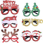 Callenbach Christmas Glasses Frame Glitter Eyewear Decoration Xmas Costume Creative Eyeglasses for Holiday Party Favors, Assorted Styles 6 Pieces