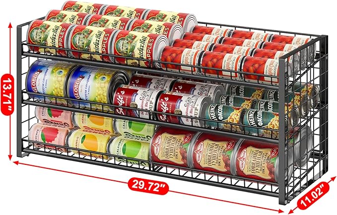 5 Tier Can Rack for Pantry Organizer and Storage Shelf