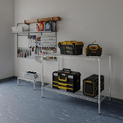 24" Deep x 42" Wide x 34" Height Wire Shelving Kit | 2-Tier | NSF Commercial Storage Rack Unit