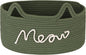 Sea Team Cat Toy Basket with Handles, 16.5 x 11 x 7 Inches, 4.4 Gallons Large Cotton Rope Storage Bin, Box, Shelf Organizer for Pet Chew Toys, Foods, Green Meow