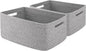 OIAHOMY Storage Basket for Shelves, Closet Cube Storage Bins Baskets for Clothes Blanket Towels, Baby Nursery, Toy Baskets Box, Woven Rope Basket, 15.75 * 11.81 * 7.09 IN, 2 Packs Grey