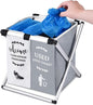 Shoe Cover Dispenser Foldable Shoe Covers Box Realtor Supplies,Holder with Used Shoe Covers and Please Remove Your Shoes Sign for Open House Supplies(Gray,Beige)
