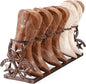 Western Horseshoe Boot Rack, 3 Pairs Freestanding Metal Boot Stand, Adjustable Cowboy Boot Organizer with Texas Star Ends for Entryway Bedroom Living Room Decor, Gift for Cowboy Boot Lovers, Bronze