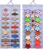 Lolalet Hair Claw Clip Organizer, 2 Pack Hanging Hair Clip Organizer Storage for Women Girl, Wall-Mounted Hair Claw Clip Holder Organizer, Claw Clip Storage Display for Wall Door Closet -Grey