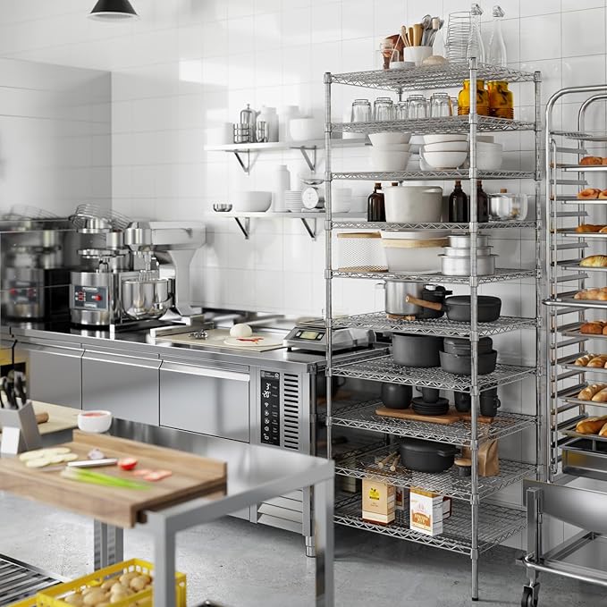 24" Deep x 30" Wide x 86" Height Wire Shelving Kit | 10-Tier | NSF Commercial Storage Rack Unit
