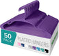 NEATERIZE Clothes Hangers Plastic 50 Pack For Adults - Plastic Hangers, The Perfect Coat Hanger and Space Saving Clothes Hangers for Closet, Percheros Ganchos para Colgar Ropa Hangars - Purple Hangers