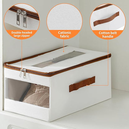 Stackable Hat Organizer for Baseball Caps, Hat Storage Holder Container for Closet Hold Up to 12 Caps with Clear Window, Hat Boxes for Home Storage (White, 1 Pack)