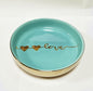 Ring Tray With Printed By Boutique Signature, To Be Prefect Gift, Home Decor, Turquoise Combe Natural Colorful Glaze.