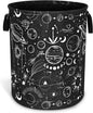 Universe Planet Laundry Basket Moon Phase Foldable Oxford Cloth Funny Tote Bag Laundry Hamper Clothes Storage Bucket Organizer For Bathroom/Laundry Storage/Bedroom 17.7x13.7 Inch