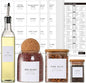 308 Kitchen Pantry Labels for Food Containers, 3 Sizes White Minimalist Labels for Organizing, Food Label for Jars, Storage Bins, Preprinted Waterproof Pantry Label for Containers