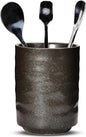 Ceramic Spoon Holder for Coffee Bar, Upright Tea Spoon Holder Cup, Coffee Stirrers Straws Stir Stick Holder, Grey Starry Sky