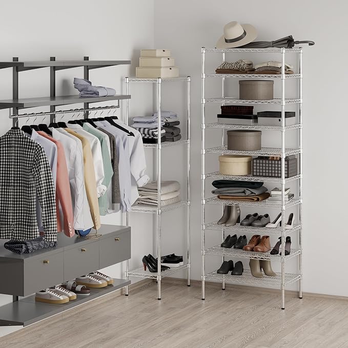 18" Deep x 30" Wide x 86" Height Wire Shelving Kit | 10-Tier | NSF Commercial Storage Rack Unit