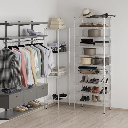 18" Deep x 30" Wide x 86" Height Wire Shelving Kit | 10-Tier | NSF Commercial Storage Rack Unit