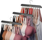 3 Pack Tank Top Hangers Space Saving, Bra Hangers for Closet Organizer, Bra Organizer for Closet, Space Saving Organizers and Storage for Dorm & Apartment for Tankto (Black)