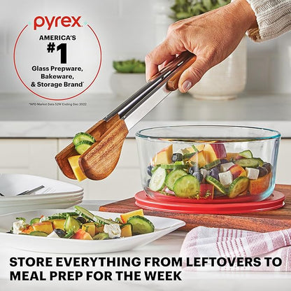 Pyrex Simply Store (9-Pack) Mixed Sized Glass Food Storage Set, Round & Rectangular Containers With Plastic Lids, BPA-Free, Dishwasher & Microwave Safe
