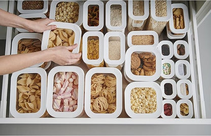 Mepal Modula Small Transparent Food Storage Container 12oz/375ml | Perfect for Dry Goods | Dishwasher Safe | White Framed Lid | BPA Free | Made in Holland