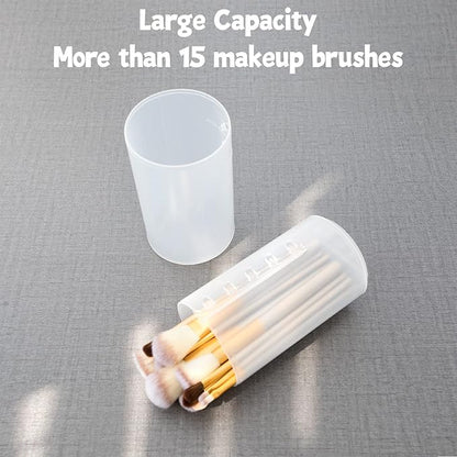 OCHEAL Makeup Brush Holders, 4 Pack of Make up Brushes Organizer Travel Case Retractable Plastic Travel Makeup Brush Holder For Vanity Makeup Artist Brushes Storage Cup