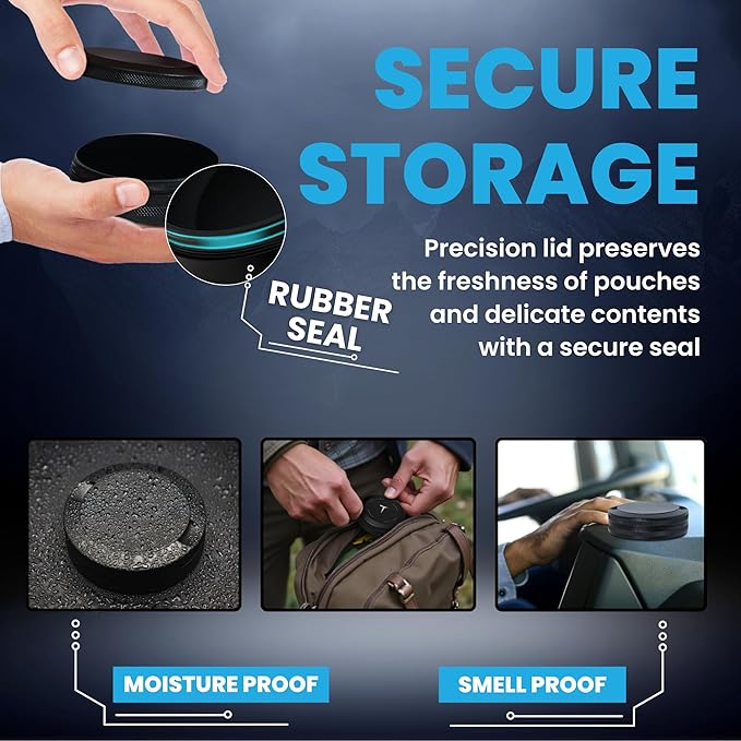 Premium Aluminum Pouch Organizer with Dual Compartment | Waterproof Secure Seal | Compact & Pocket-Friendly | Slim & Lightweight Modern Design for Everyday Use