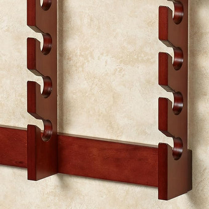 Touch of Class Wooden Ball Cap Display Wall Rack - Classic Cherry - Triple, 30 Slots - Baseball Hat Display - Made of Wood - Class Racks for Hats - Organizer for Bedroom, Living Room, Entryway