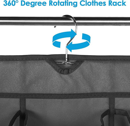 2PCS Over the Door Shoe Organizer with 30 Pockets Hanging Closet Shoe Holder, Double Sided Hanging Shoe Organizer for Door Closet Bedroom Bathroom Dormitories Hanging Shoe Rack Bag for Men Women Kids