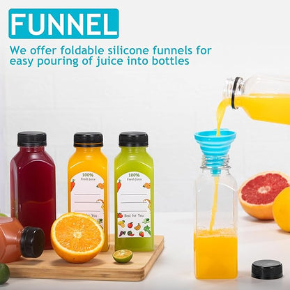 30Pcs 12 Oz Plastic Juice Bottles with Caps,Clear Reusable Water Bottle & Tamper Proof Lids,Juice Containers,Juicing Bottles for Fruit Juice,Smoothies,Coffee - Food Grade & Travel Bottle