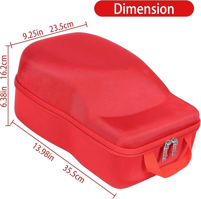 khanka Hard Storage Carrying Case Compatible with Baseball Caps This Organizer Holder Protects up to 8 Hats (Red)