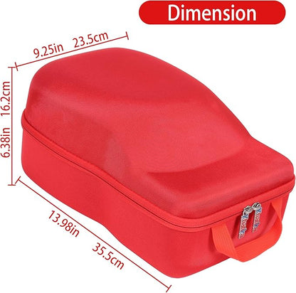 khanka Hard Storage Carrying Case Compatible with Baseball Caps This Organizer Holder Protects up to 8 Hats (Red)