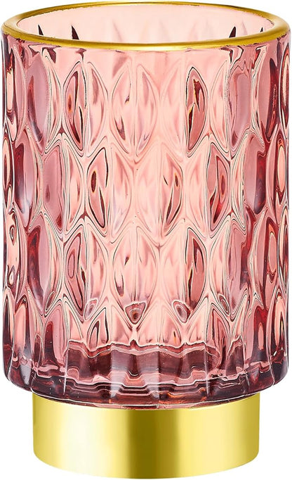 Makeup Brush Holder Organizer,Toothbrush Holders,Desk Pen Pencil Holder,Multifunctional Vintage Glass Brush Cup（A39-4-US）