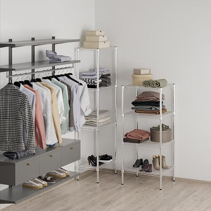 21" Deep x 24" Wide x 54" Height Wire Shelving Kit | 4-Tier | NSF Commercial Storage Rack Unit
