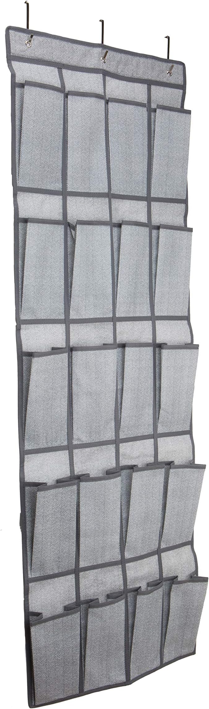 Simplify 20-Pocket Shoe Organizer in Grey