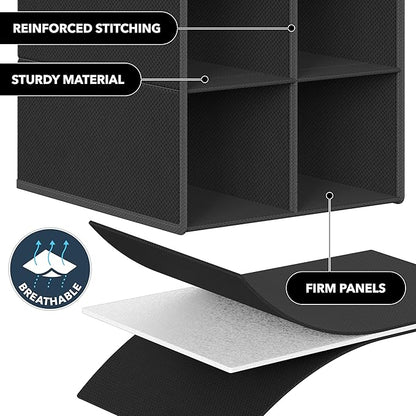 Simple Houseware 20 Section Shelves Hanging Shoes Organizer Holder for Closet, Black