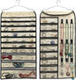 BB Brotrade Hanging Jewelry Organizer,Double Sided 56 Pockets&9 Hooks Accessories Organizer for Holding Jewelry