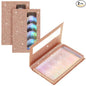 2 Packs 5 Pairs Eyelash Book Empty False Lash Storage Book Box Glitter False Eyelash Storage Case Container Makeup Display Lash Holder Portable Travel Catalog for Women, Rose Gold