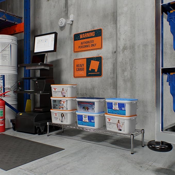 14" Deep x 54" Wide x 8" Height 1-Tier Wire Shelving Kit | NSF Commercial Storage Rack Unit