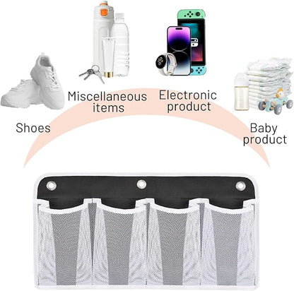 RV Shoe Storage for Bedside - 4 Pocket Wall Mounted Entryway Shoes Rack, Bed Hanging Pocket Organizer, Bedside Caddy Storage Organizer for Headboards Bunk Beds Dorm Rooms,RV & Camper Essentials