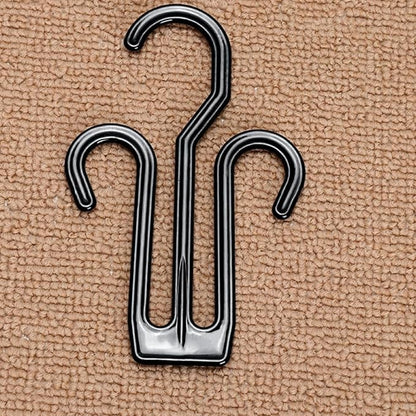 12pcs Black Plastic Shoes Hanging Organizers Sturdy Shoe Hooks for Exercise Bike and Slippers Drying Rack for Home and Dorm
