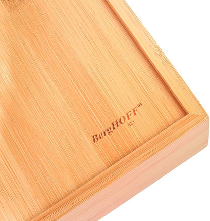 BergHOFF Bamboo Flatware Organizer 5-slot, 13.5" x 8.25", Natural, Fit in any size of drawer, great for spoons, forks, knives, scissors, peelers, chef tools
